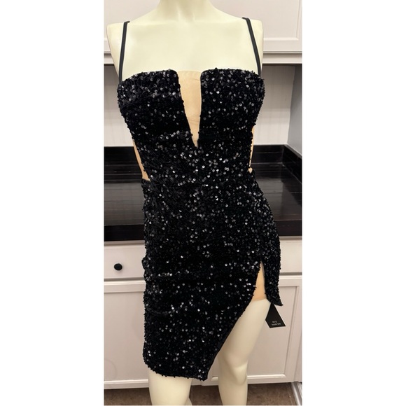 Love & lemonade sequin mini dress M fits small/medium - Picture 2 of 10